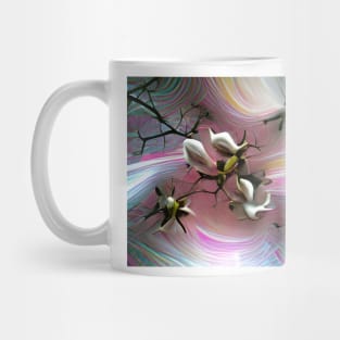 Psychedelic Magnolia Flowers Mug